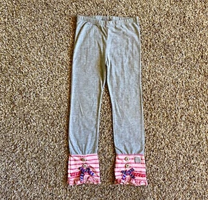 NEW NAARTJIE GIRLS SIZE 7 PINK GREY NOSTALGIA LEGGINGS PANTS - Picture 1 of 1