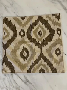 Pottery Barn Scalamandre 18 Zoll quadratischer Kissenbezug braun hellbraun  - Bild 1 von 5