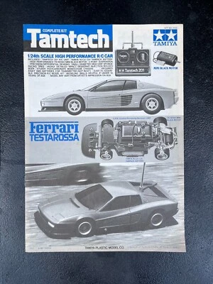 1987 Tamiya Tamtech Ferrari Testarossa 1:24 Complete Kit Manual NEAR MINT - Image 1 of 4