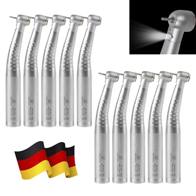 SANDENT 1-10* Dental Turbina dentista Fiber Optic LED Handpiece Fit KaVo 6H Coupler YB6