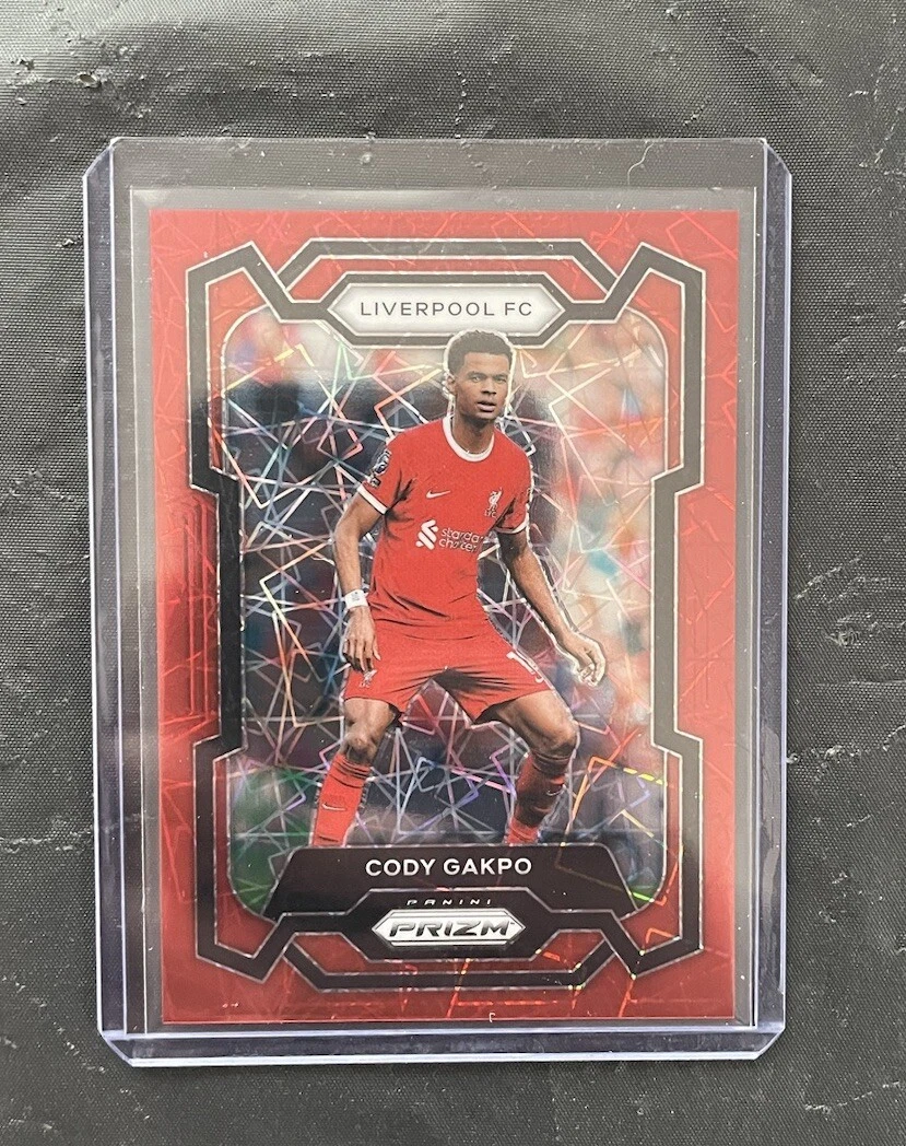 2023-24 Panini Prizm Premier League Cody Gakpo Red Lazer Prizm /49 Liverpool⚽️