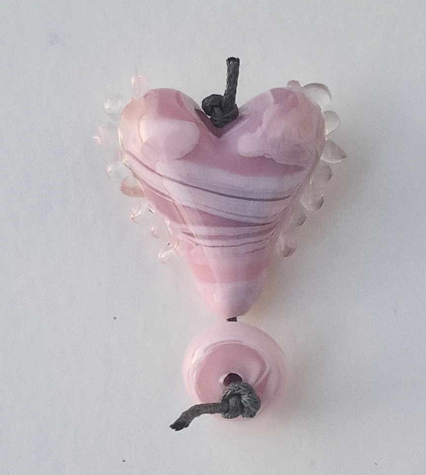 Lampwork ausgefallene handgefertigte Herz Perle *NEU* - Bild 1 von 1