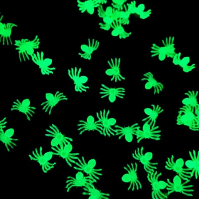 LOFTUS 25 GLOW IN THE DARK SPIDERS KIDS PARTY BAG FILLERS DECORATION TOY PROP HALLOWEEN