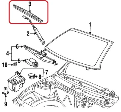 (1) Limpiaparabrisas delantero derecho GM SATURN 21302526 ORIGINAL compatible con 1991-2001 SC, SL, SW Foto 1 de 2
