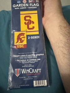USC Trojans ~ (1) 2-Sided NCAA 12.5 x 18 Garden Flag Banner ~ NCAA LICENSED - Picture 1 of 2
