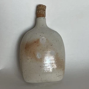 Ceramic Drinking Flask Canteen Pottery Art Collectible Rare Handmade Glazed - Picture 1 of 9