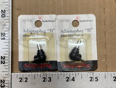 Radio Shack Adaptaplug "B" 4.0mm O.D.x1.7mm I.D. (LOT OF 2) PN: 273-1705 - Image 1 of 3