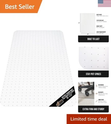 Slip Resistant Carpet Mat 29x47 - Ultimate Protection for Rolling Chairs - Image 1 of 4