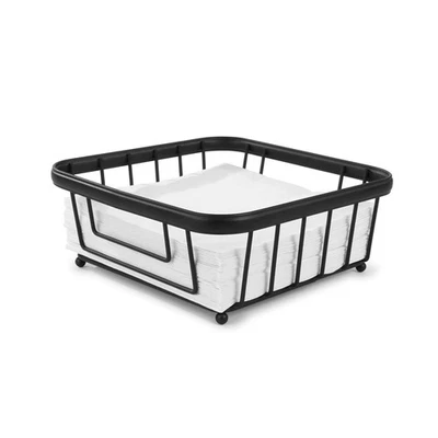 Spectrum 010591016458 Ashley Flat Napkin Holder, Black - Image 1 of 4