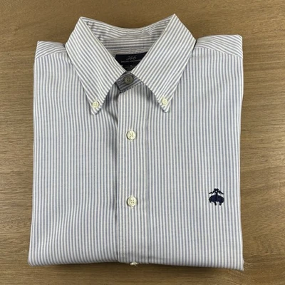 Brooks Brothers Oxford Cotton OCBD Button Shirt Men’s Medium M University Stripe - Image 1 of 4