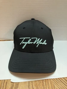 TaylorMade Men’s Radar Script Seeker Black Hat Adjustable 3D Blue Logo - Picture 1 of 8