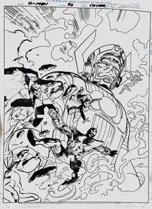 Alan Davis Galactus Cover X-Men #90 11x17 Poster Print Framed Art from Original - Picture 1 of 1