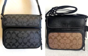 COACH Sullivan Flap Crossbody In Signature Canvas C9870 / CC032 Outlet Products - Picture 1 of 18