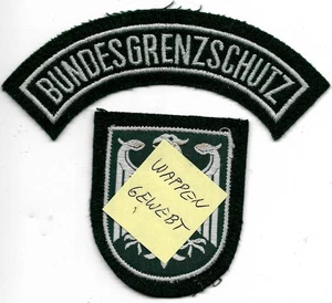 BGS Polizei 2-teilig 80er Abzeichen Patch BUNDESGRENZSCHUTZ BUNDESPOLIZEI gewebt - Bild 1 von 3