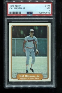Cal Ripken Jr. Rookie 1982 Fleer #176 RC Card MLB Baltimore Orioles PSA 7 - Picture 1 of 2