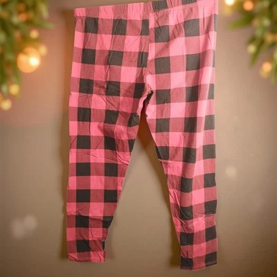 Para mujeres 3X No Boundaries Rojo Búfalo Negro Leggings a Cuadros Tobillo Cintura Elastizada Foto 1 de 3