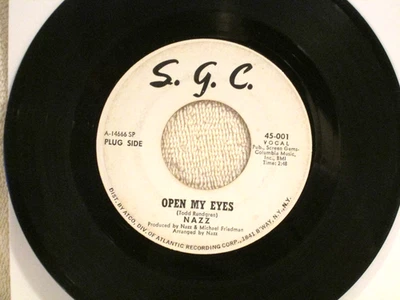 NAZZ  TODD RUNDGREN OPEN MY EYES/HELLO IT'S ME ORIG RARE WLP SGC 45-001 EX!! - Image 1 of 2