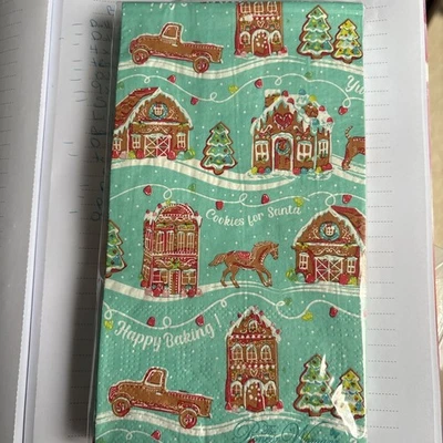 Nuevo Pioneer Mujer Vacaciones Pan de Jengibre Casas Navidad 🎄 Servilletas Paquete de 24 2 Capas Foto 1 de 3