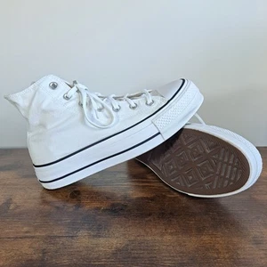 Zapatos de plataforma Converse Chuck Taylor All Star Hi Lift blancos talla UK 5.5 EU 38 - Imagen 1 de 24