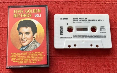 ELVIS PRESLEY - UK CASSETTE TAPE - ELVIS' GOLDEN RECORDS VOL 1 - Image 1 of 4