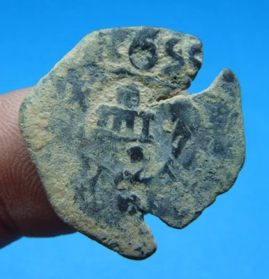 1655 PHILIP IV FELIPE IV SPAIN 8 MARAVEDIS PIRATE COLONIAL TIME COPPER COIN COB - Image 1 of 3