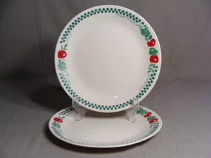 2 CORELLE 10 1/4" Dinner Plates In The Farm Fresh (Apple) Pattern, USA - Imagen 1 de 3