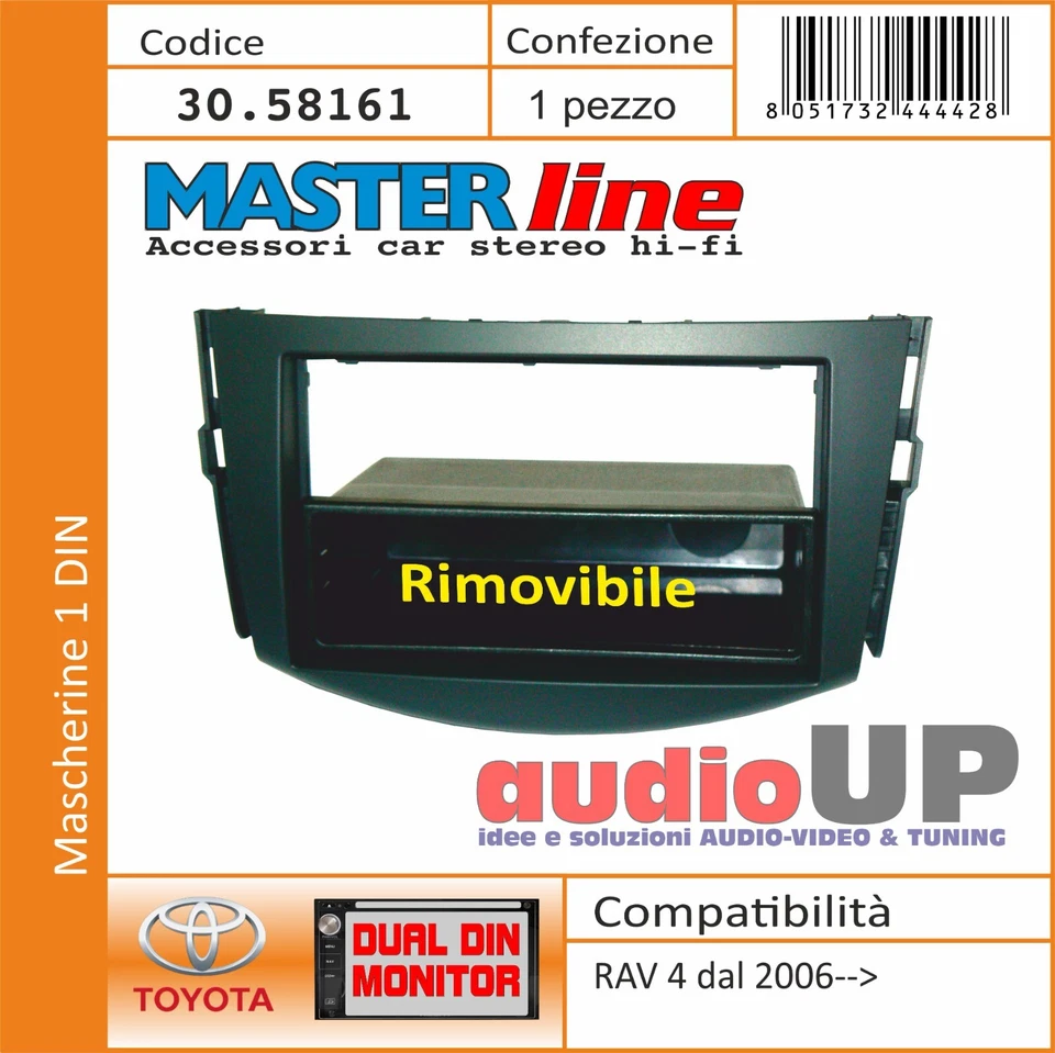 Mascarilla Radio 1 Din Rav 4 2006 Al 2013. Adaptador Sencillo Din Con Cajón. - Imagen 1 de 2