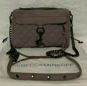 Rebecca Minkoff Quilted Mini Mac Crossbody **Deep Lavender** - Picture 1 of 7