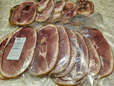 Sliced Whole Country Style Ham Bone In +-15 Lbs Vacuum Sealed Dennis Cured Pork - Image 1 of 4