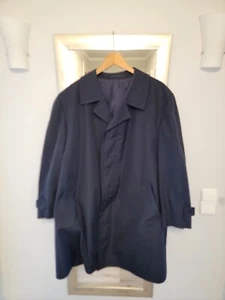 Diolen Vintage Herren Business Mantel Trenchcoat 28 Dunkelblau - Bild 1 von 7