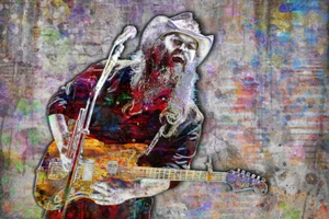 CHRIS STAPLETON Country Poster,  Chris Stapleton Gray Pop Print Free Shipping Us - Picture 1 of 5
