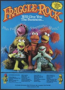 FRAGGLE ROCK - Anuncio comercial original 1986 / póster / promoción de TV _ Jim Henson's Muppets - Imagen 1 de 1
