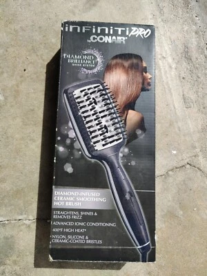 Conair BC7R2 Infiniti PRO Diamond Brilliance Hot Paddle Brush - Black In Box - Image 1 of 2