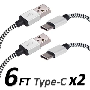 6 FT Type C USB Charger Data Cable For Android Device Type-C High Quality 2 Sets - Picture 1 of 2