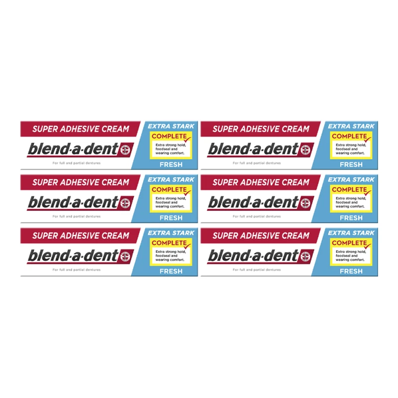 6 x blend-a-dent Super Haftcreme Complete Extra Stark frisch je 47 Gramm