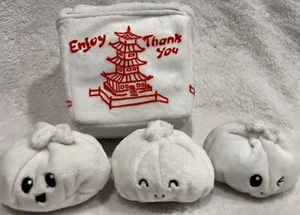Bark Box Andi's Famous Dumplings Takeout Box Plush Squeak Dog Toy XS-S 0-20lbs - Picture 1 of 12