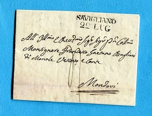 1826 SAVIGLIANO stampatello nero + data ( Vollmeier n. 15A )   (306266) - Picture 1 of 1