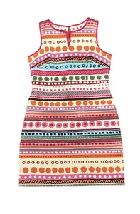 Talbots Dress Womens 4 Petite Multicolor Sleeveless Sheath Waffle Weave Zip - Bild 1 von 9