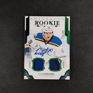 2017-18 UD Artifacts Ivan Barbashev Rookie Jersey Patch Autograph /35 St. Louis - Picture 1 of 2
