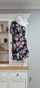 Portmans Dress Size 12 One Shoulder Floral - Picture 1 of 10