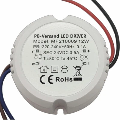 LED Trafo 24V 12 Watt rund Unterputzdose Verteilerdose Transformator Netzteil - Bild 1 von 4