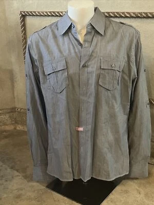 Sovereign Code Woven Pleasure Gray Dress Shirt 2XL - Image 1 of 4