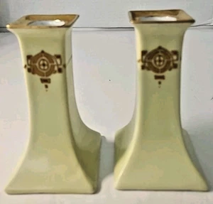 Vintage O&EG Edgar Gutherg Royal Austria Kerzenständer 41/2" Goldrand - Bild 1 von 5