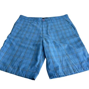 Rip Curl Blue Plaid Hammersmith Walkshorts Surfer Golf Size 38 - Picture 1 of 7