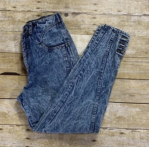 80s Acid Wash Tapered Jeans Vtg Stefano International Sportswear Jr Size 11/12 - Picture 1 of 10
