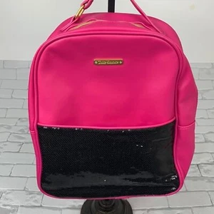Juicy Couture Backpack bag. Hot pink. Black sequins. Zip close. New! NWOT - Picture 1 of 12