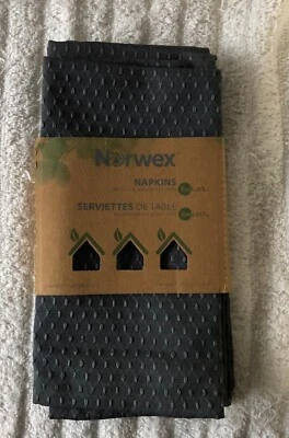New Norwex Baclock 4 Pack Cloth Napkins, Graphite Gray 50% recycled Material - Image 1 of 3