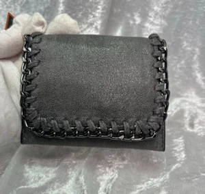 Glitzernde graue Geldbörse Diophie Kettenrand Kartenetui Portemonnaie klein und kompakt - Bild 1 von 13