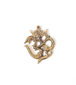 Om Aum Pendant Necklace Mantra Yoga Jewelry Hindu Symbol Lucky Successful Unisex - Picture 1 of 13