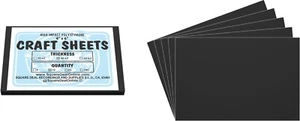 Black Flex Plasticard Polystyrene Craft Sheets - 4"x6" - .040" thick - 10 Pack - Picture 1 of 1